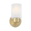 Westinghouse Fixture Wall 60W Sylvestre Champagne Brass CylIndoorical Frosted Glass 6126400